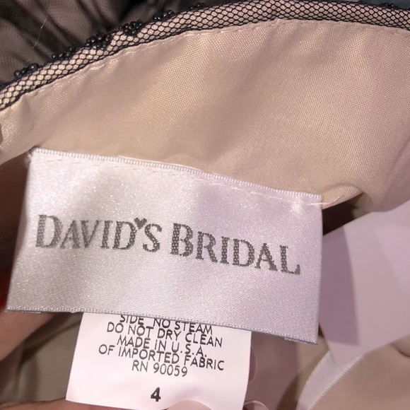 David’s Bridal size 4 black tulle cocktail dress - Picture 4 of 5